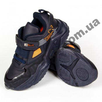 Детские кроссовки Baas K6158-3 черно-оранжевые