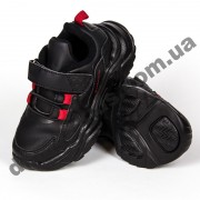 Детские кроссовки Baas K6802-1 черно-красные 25-30