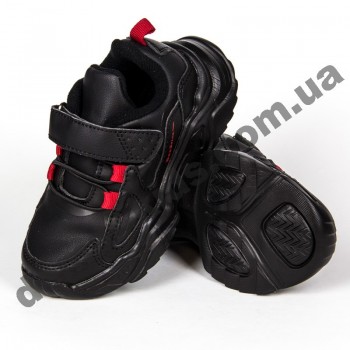 Детские кроссовки Baas K6802-1 черно-красные 25-30