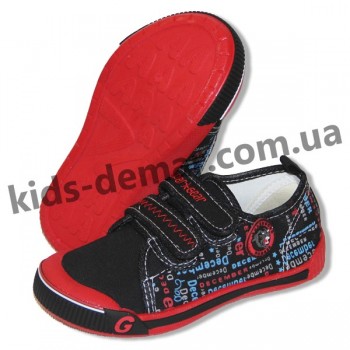 Детские кеды Super gear А 9393 / 9395 (черно-красные)
