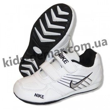 Детские кроссовки Nike бело-синие 001( винил )