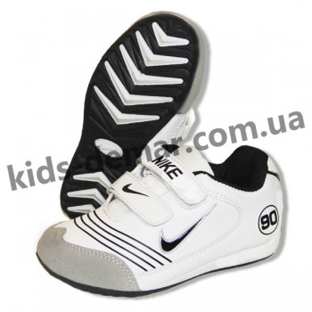 Детские кроссовки Nike бело-синие 002( винил )