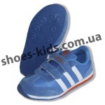 Детские кроссовки Adidas голубо-белые микропора