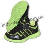 Детские кроссовки Adidas черно-зеленые ( пенка )