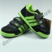 Детские кроссовки Adidas черно-зеленые ( сквозная сетка )