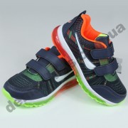 Детские кроссовки MLV-kids сине-оранжевые ( сетка )