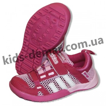 Детские кроссовки Adidas Daroga розово-белые белые сквозная сетка 