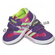 Детские кроссовки Adidas со светодиодными мигалками фиолетово-малиновые 