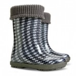 Детские резиновые сапоги HAWAI LUX PRINT hg ( пепита серый )