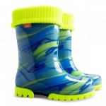 Детские резиновые сапоги TWISTER LUX FLUO d ( мозаика голубо-желтая )