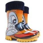 Детские резиновые сапоги Demar TWISTER LUX PRINT I ( рыжий котик )