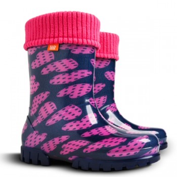 Резиновые сапоги Demar TWISTER LUX PRINT V ( серце в горошек )