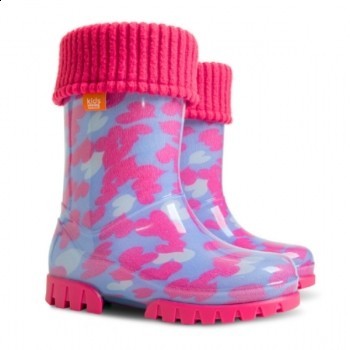 Резиновые сапоги Demar TWISTER LUX PRINT C ( сердечки )